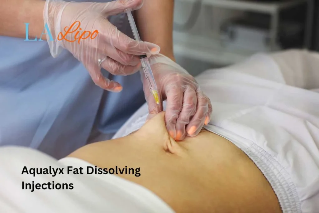 woman having fat dissolving injections Poole in the stomach
