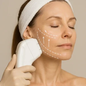 Woman having HI-FU to reduce wrinkles call LA LIPO Poole Now!