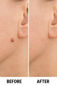 Skin tags removal Poole before and after