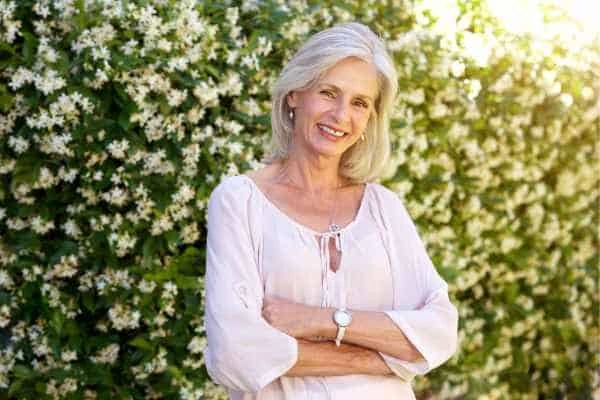 Older woman happy with urinary incontinence treatment Poole