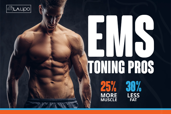 Image of man with sculpted stomach showing the fat loss and muscle gain of LA-EMS Body Sculpting Treatment Poole