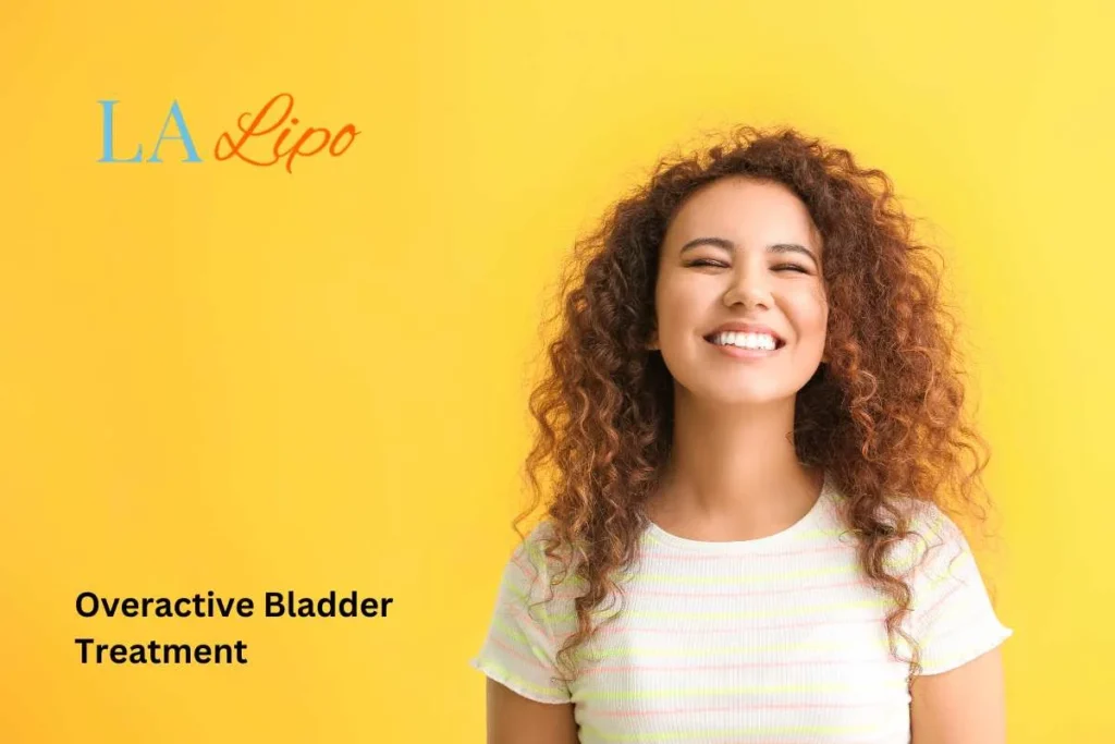woman smiling about overactive bladder treatment Poole solutions